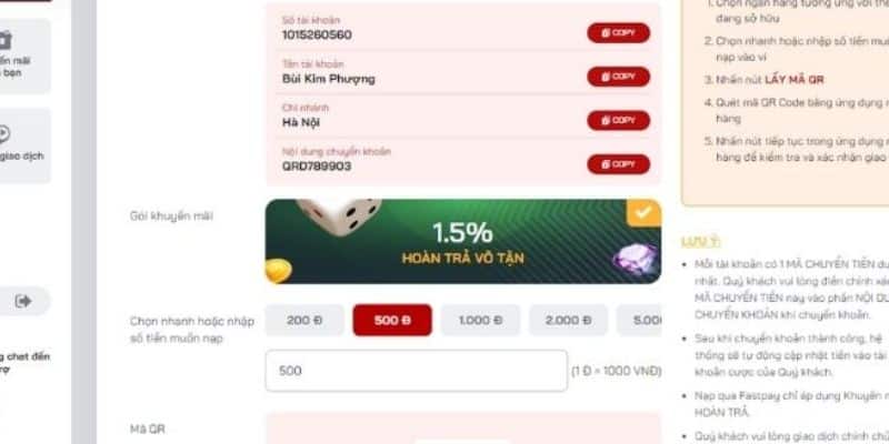 Hướng dẫn các bạn hội viên thực hiện nạp tiền OK9 nhanh nhất 